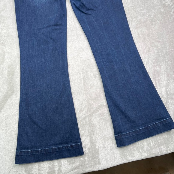 Rock & Roll Denim Jeans Womens 29x32 Blue High Rise Trouser Flared Button Fly - Picture 12 of 14